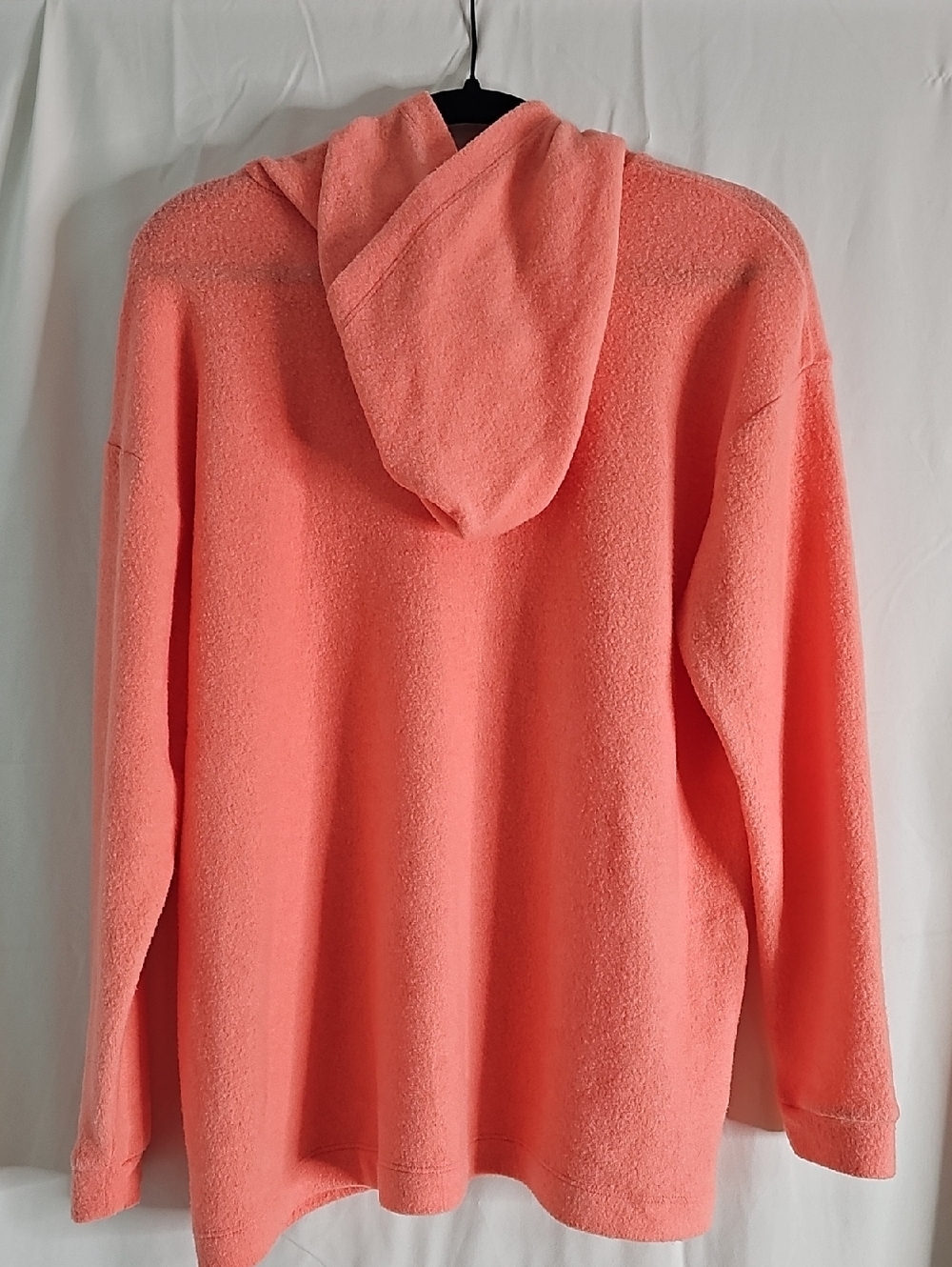 Zenana Coral Hooded Terry Cloth Pullover - Picture 2 of 3